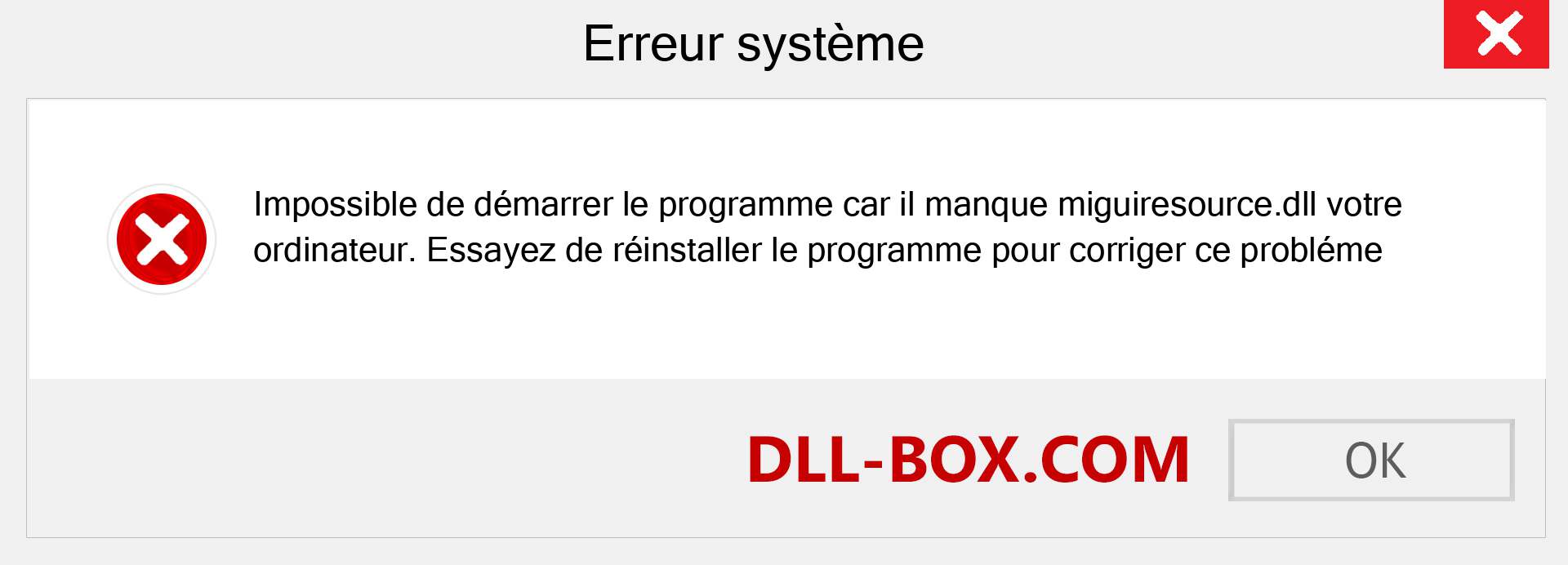 Le fichier miguiresource.dll est manquant ?. Télécharger pour Windows 7, 8, 10 - Correction de l'erreur manquante miguiresource dll sur Windows, photos, images